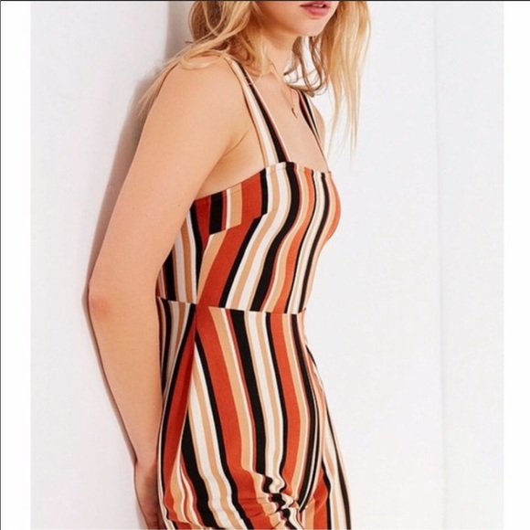 UO Orange Striped Jumpsuit - Picture 3 of 4